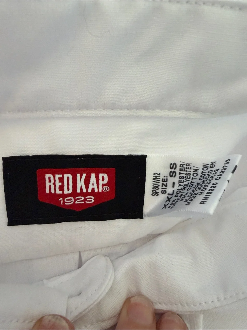 Men's Short-Sleeve Button-Down Shirt — White - Picture 5 of 5